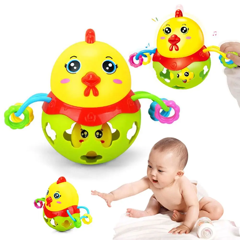 Baby Jingle Music Toy Handbell Rattles Hand Bell Chicken Musical