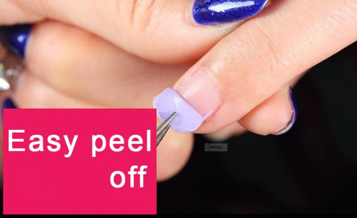 22 tips nail base gel guard sticker nail art tape base gel stick easy remove UV glue manicure tools protect Finger