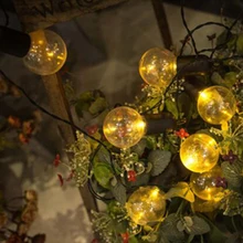 Праздничная гирлянда, светодиодная гирлянда, освещение 6 м, лампа для аккумулятора, лампочка, водонепроницаемая, наружная, свадебная, Рождественская, светодиодный