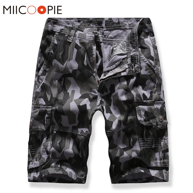 Мужские шорты Карго новые модные камуфляжные повседневные камуфляжные мужские шорты мужские с несколькими карманами хлопковые Pantalones Cortos Hombre
