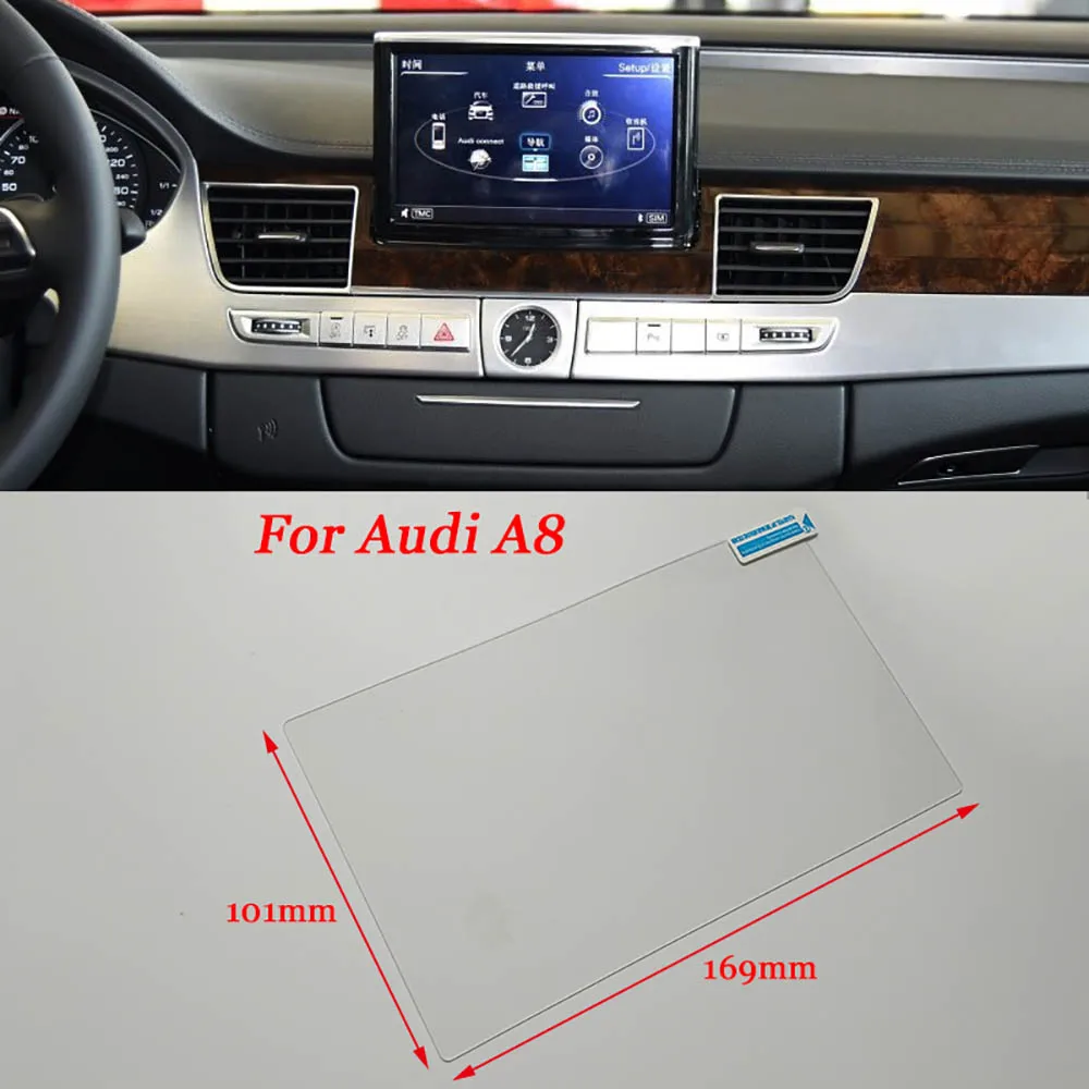 

GPS Navigation LCD Screen Tempered Steel Protective Film Sticker For Audi A8