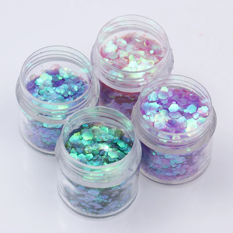 

1 Set Gradient Colorful Nail Sequins Glitter Powder Sets Tips Paillette Flakies Dust DIY 3D Nail Art Decoration Kit 10ml