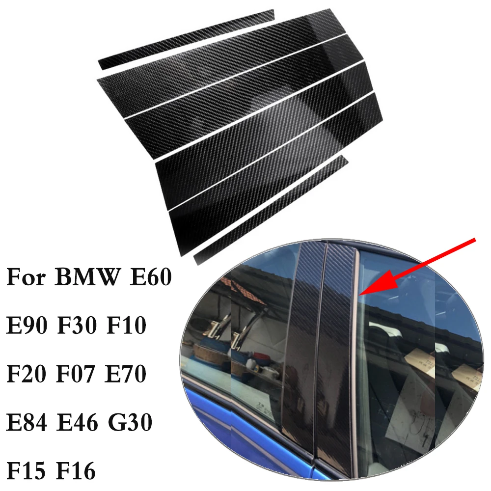 

Carbon Fiber Car Window B-pillars Decorative Sticker For BMW E60 E90 F30 F10 F20 F07 E70 E84 E46 Car Styling Trim Accessories