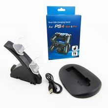 Подставка для двух контроллеров для держатель Зарядное устройство светодиодный микро Ручка Быстрая зарядка док-станция Подставка Зарядное устройство для PS4 игровая консоль контроллер