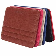 Unisex Simple Leather Credit Card Holders Slim Bank Card ID Card Protector Driver License Holder Case