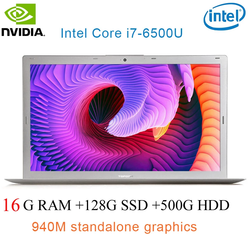 

16G RAM 128G SSD 500G HDD Intel i7-6500u 15.6" Gaming laptop 2.5GHZ-3.1GHZ NvIDIA GeForce 940M 2G with Backlit keyboard