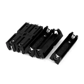 

5Pcs Plastic 2 Terminals 1 x 1.5V AA Battery Holder Box Case Black