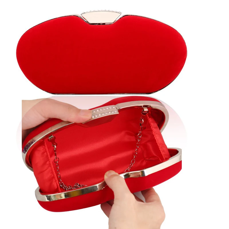 Wholesale Elegance High Quality Veloure Evening Bag/Red Wedding
