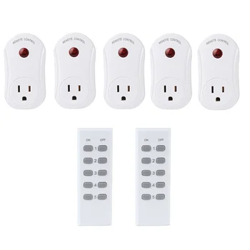 

5 Pieces Smart Socket Drop Shipping US Plug Smart Wifi Plug LED Light Display Max 250V for Google Home Accept Alexa Control