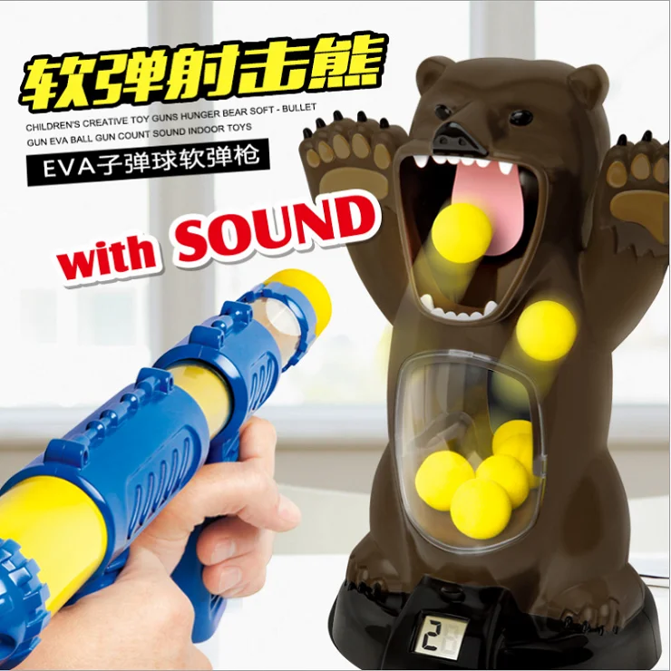 

Emission Foam Soft Bullet Air Gun Toy Shooting Monster Make Funny Sounds Score Puzzle Game The Best Gift For Girl Boy Children