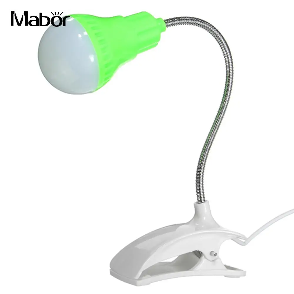 Flexible USB LED Clip on Clamp Reading Study Book Table ...