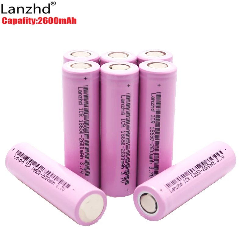 18650 батарея для samsung 18650 Батарея 3,7 v перезаряжаемые батареи 2600maH Li ion ICR18650 26F батарея для фонарика(8 шт