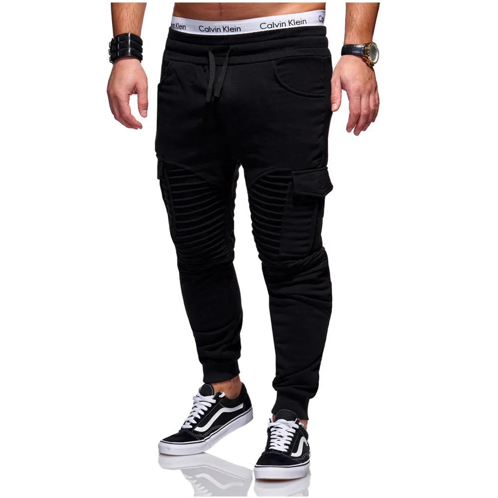 Homens joggers calças de suor calças casuais