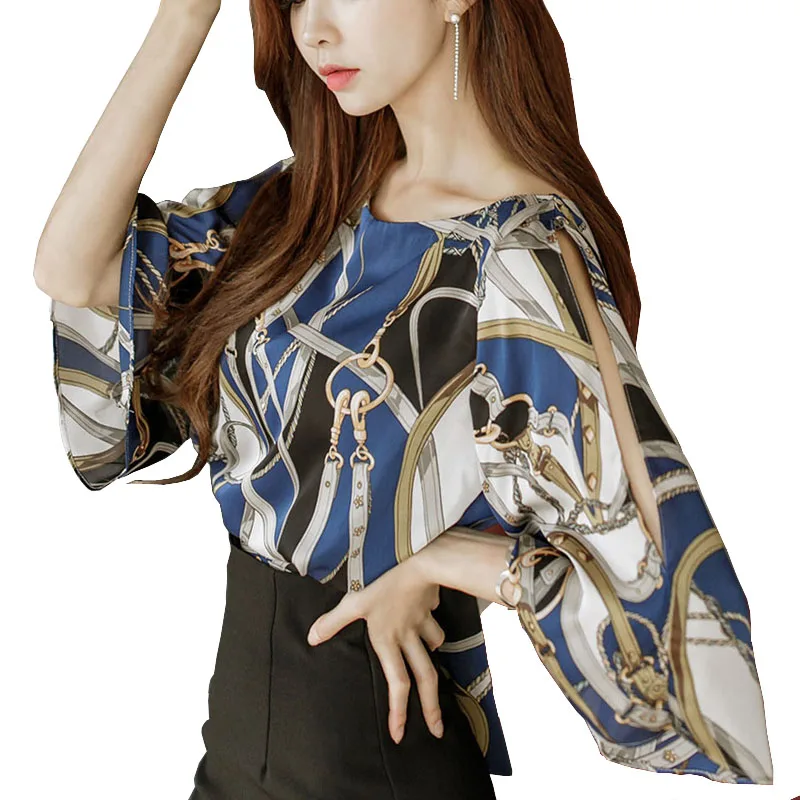 Summer Women Korea Style floral Blouse 