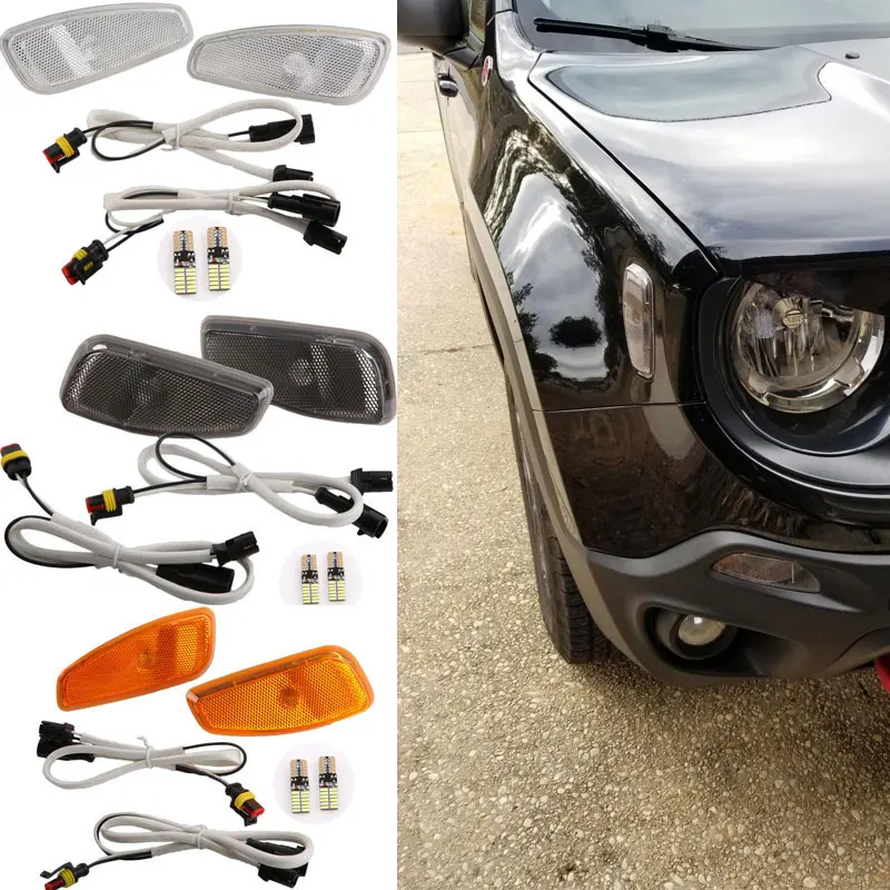 

For Jeep Renegade led Side Reflection Warning Turn Signal Light Lamp Front Turn Side Signals Light For Jeep Renegade 2014-2016