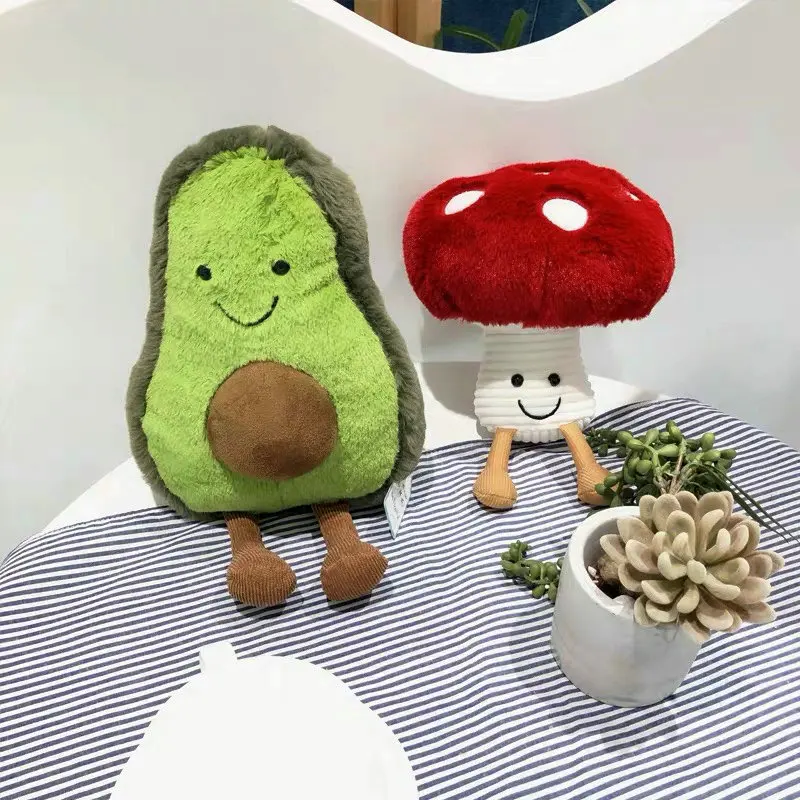 Супер милые мягкие авокадо плюшевая игрушка Фрукты мороженое улыбка закуски