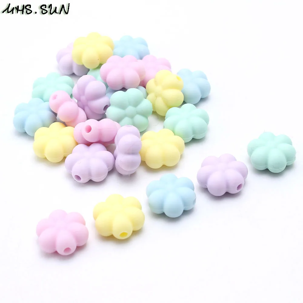 MHS.SUN 50PCS Food Grade Silicone beads 14MM Nursing Chewing Teething Bead For Baby Teethers Necklace Jewelry DIY Toy BPA Free | Украшения