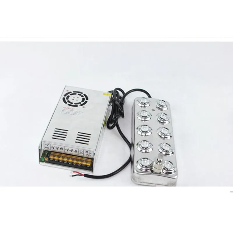 

DC 48V New Ultrasonic Atomizer Industrial Humidifier Fog Machine Parts 5Kg/H Ultrasonic Mist Maker Fogger 10 Head With Power