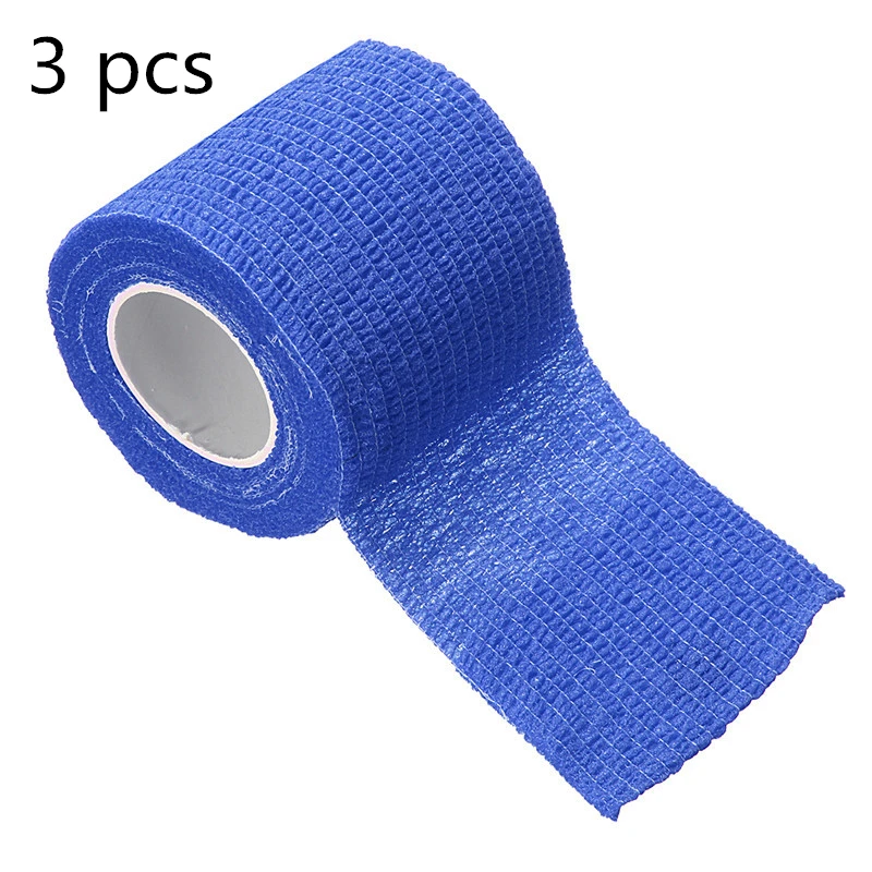 2.5cm*4.5m Self-Adhesive Elastic Bandage First Aid Medical Health Care Treatment Gauze Tape Outdoor Tools Non-woven 1 PC/3PCS - Цвет: Зеленый