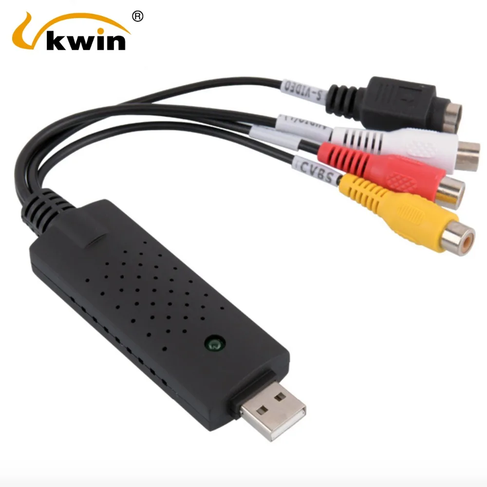 Адаптер видеозахвата VKWIN Easycap USB2.0 для ПК ноутбука USB 2 0 Карта ТВ тюнер VCR DVD AV RCA