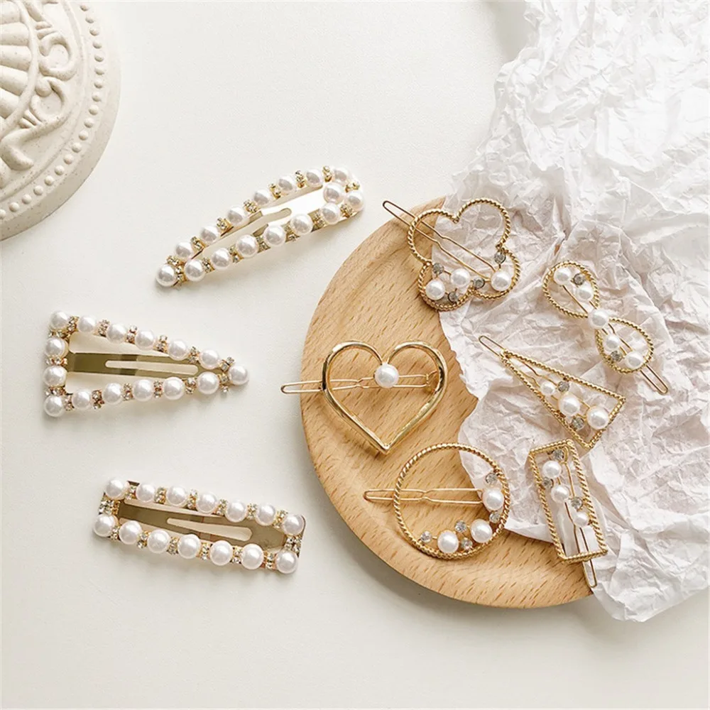 

2019 new pearl gold golden hairpin Bobby Pin hairpin headband hairpin headdress female ladies and women hair styling tools 3.5