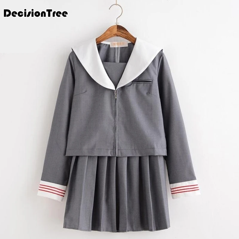 

2019 preppy style cosplay cardigan sweater women school uniform sailor collar cardigan jk japanese school uniforms