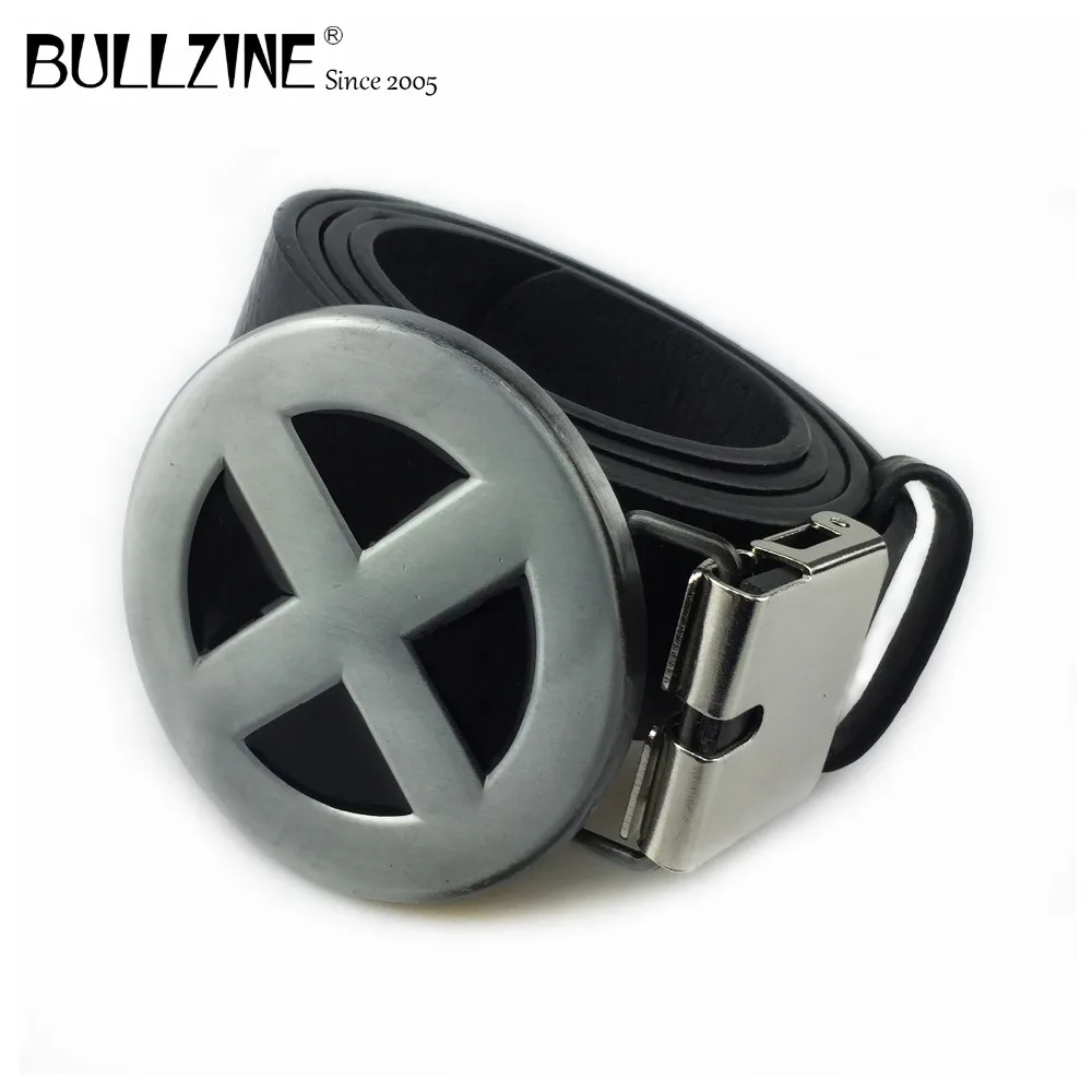 

The Bullzine Xmen film belt buckle with pewter finish with PU belt with connecting clasp FP-03298