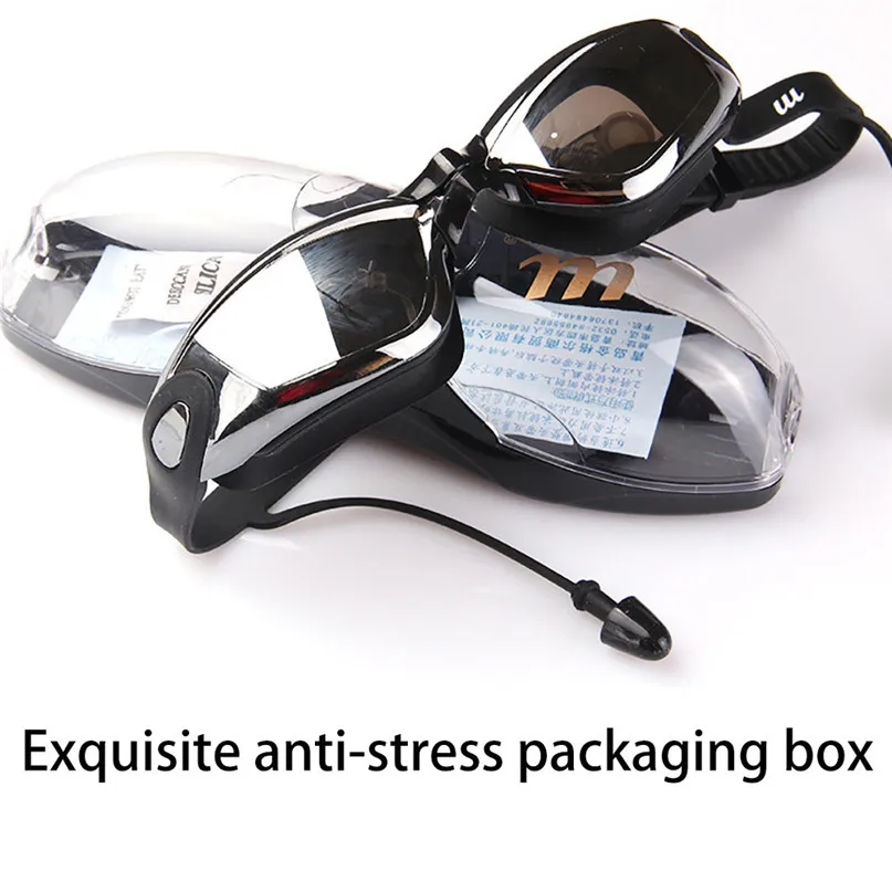 Comfortable Swimming Goggles Anti-fog Swimming Goggles Men Women Adult Swimming Glasses With Ear Plug #2y17  (16)