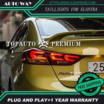 

Free shipping Tail light LED rear lights parking taillights LED taillight case for Hyundai Elantra 2017 2018 Car styling
