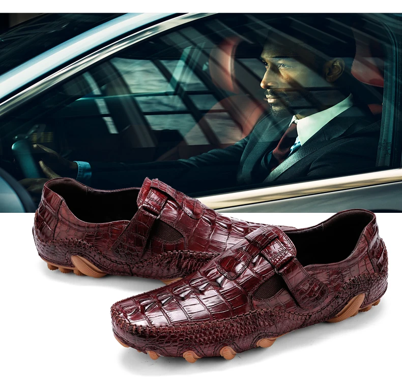 New Men's Octopus Leather Driving Shoes Crocodile Slip On Loafers For Mens Casual Shoes Moccasins Business Clogs Shoes Branded (8)