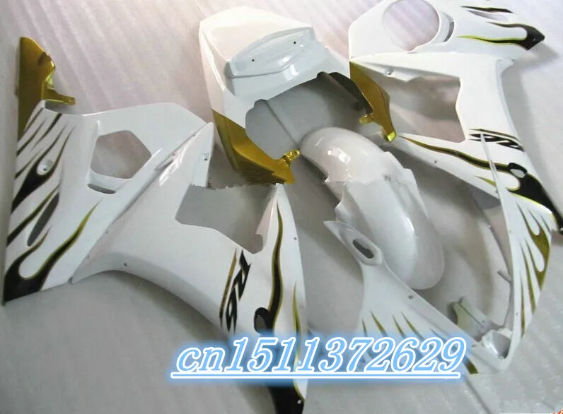 

Dor-high quality white with gold fairing set fit for YZF R6 2003 2004 2005 fairings kit YZF R6 03 04 05 D