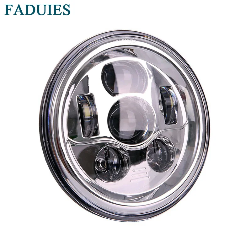 7 inch LED Headlight DOT Daymaker Cree Chip 4.5 inch Passing Fog Light Bucket Bracket for Harley Davidson Classic Electra Glide Street Glide Fat Boy Road King Heritage Softail Lamp Headlamp Black  (2)1