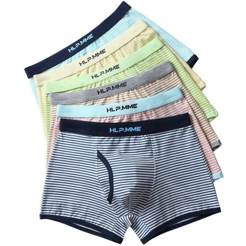 4 шт./Лот хлопковые трусы шорты для мальчиков 2 14 лет|panties for children|boy underwear cottonstriped briefs