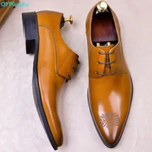 QYFCIOUFU 2019 Hot Handmade Designer formal shoes men Fashion Party carving Wedding Men dress shoes Genuine Leather oxford shoes christia bella fashion handmade formal mens dress shoes genuine leather spikes studded zebra men s evening wedding party shoes