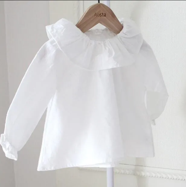 Г. Япония и корейская детская блузка для девочек оборками для маленьких девочек топы Повседневное дети девушка одежда