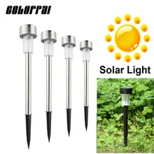 10 шт./лот, солнечный светильник из нержавеющей стали для сада, солнечная энергия, уличная Солнечная лампа