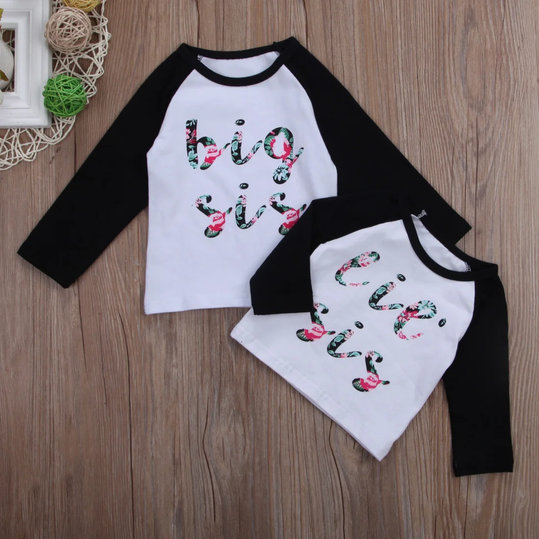 

Big Little Sister Top T-shirt Newborn Baby Girl Outfits Letter Cotton Casual Soft Toddler Enfant Girls T Shirt Top Clothing