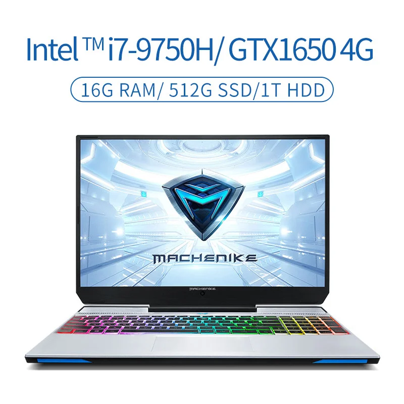 Игровой ноутбук Machenike F117-VB1 i7(i7-9750H+ GTX 1650/8GB ram/512G SSD/15,6 '') ноутбук i7 ноутбук - Цвет: i7 16G 512G 1T