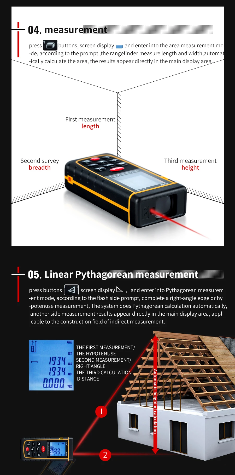 Laser distance meter RZ-A40 (14)