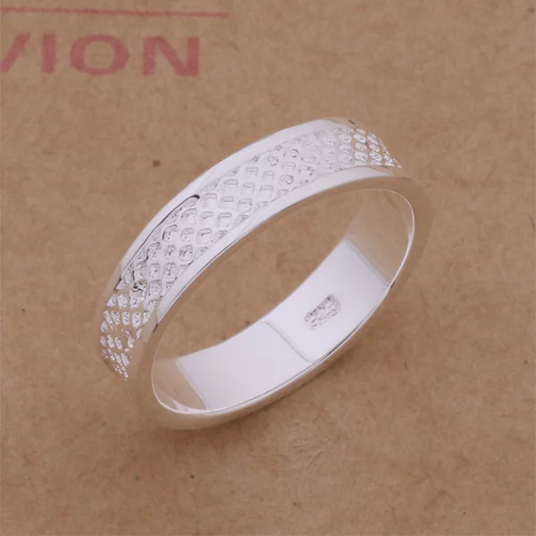 

2016 Trendy Silver Jewelry Concise Ring Best Gift For Women Men AR293