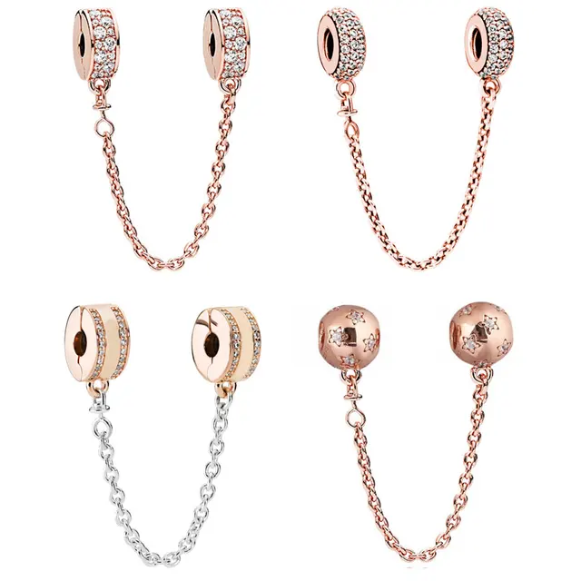 pandora bracelet rose gold safety chain pandora bracelet rose gold safety chain