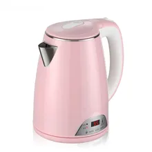 Пузырьковый молочный изоляционный дисплей температурный термостат 304 Электрический чайник из нержавеющей стали функция автоматического отключения