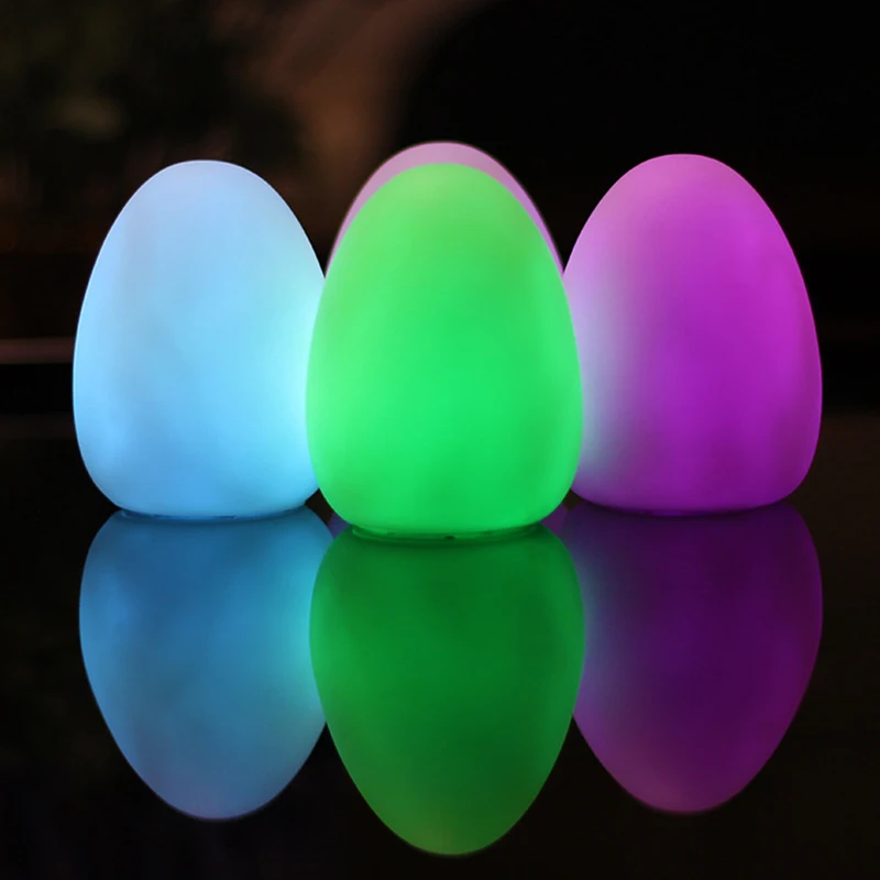 

Silicone Touch Sensor LED Night Light For Children Baby Kids 7 Colors 2 modes Egg LED USB LED Night Lamp