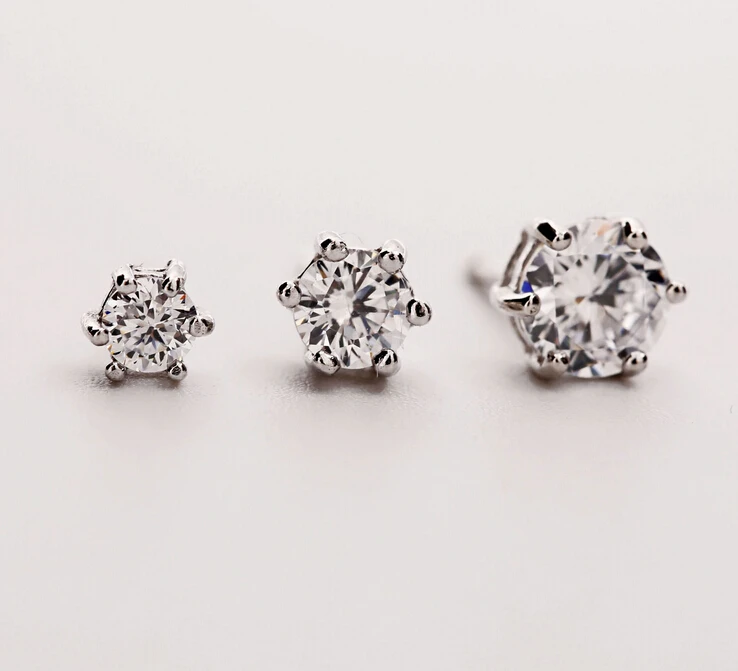 ZC 100 925 Sterling silver Jewelry fashion Hypoallergenic Stud