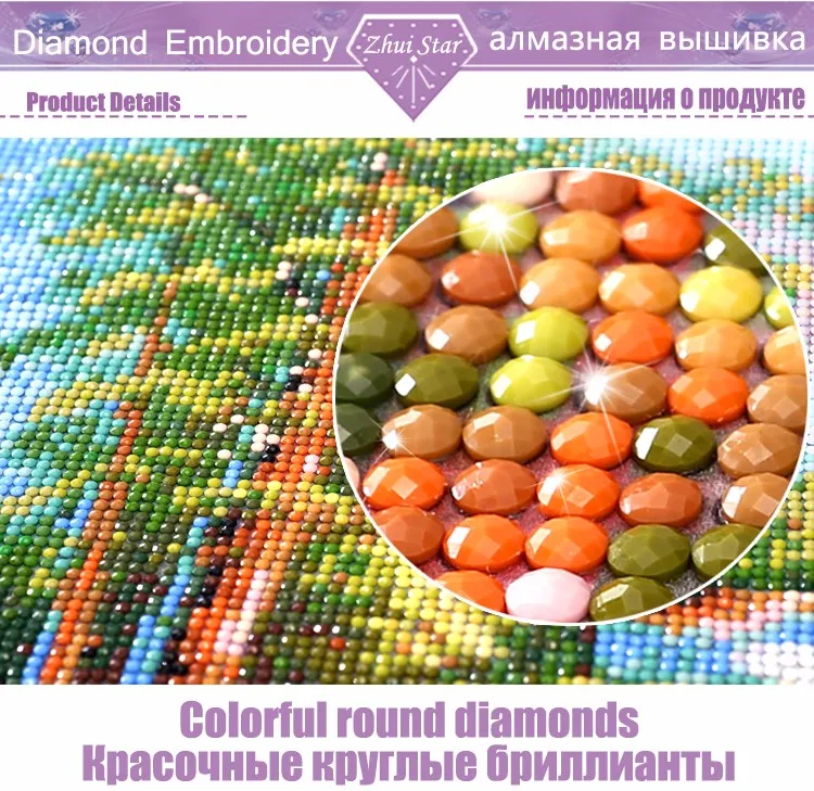 Diy Алмазная картина Алмазная мозаика 5D наборы для круглой алмазной вышивки рукоделие ручной работы украшение дома лиса zz