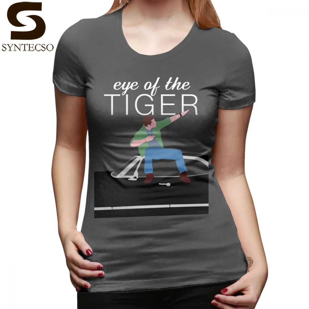 

Tiger T-Shirt Supernatural Eye Of The Tiger T Shirt Gray Printed Women tshirt 100 Cotton Short Sleeve Casual Ladies Tee Shirt
