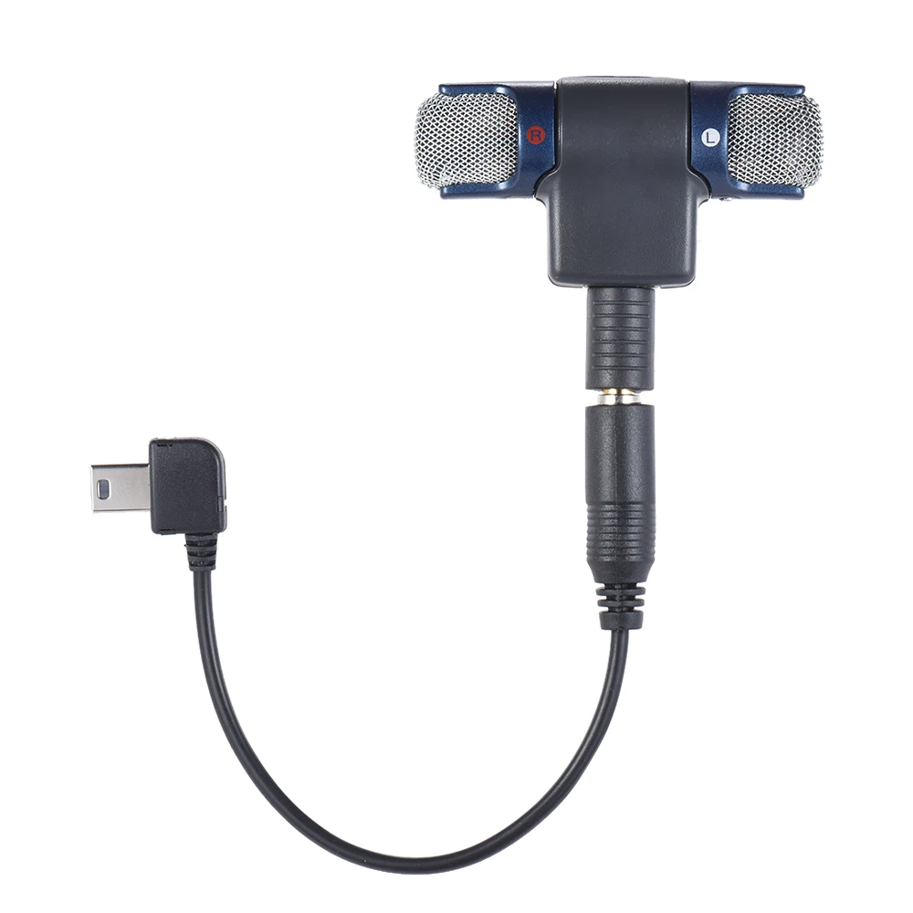 Внешний стерео микрофон с 3,5 мм до мини-usb Кабель-адаптер для GoPro Hero 3 3+ 4 для AEE спортивной экшн-камеры