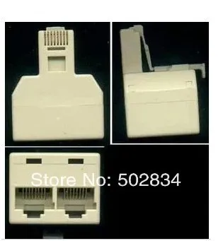 

20pcs/lot RJ45 Male to 2 RJ45 Female 8p8c on Lead Splitter Network Adapter Plug