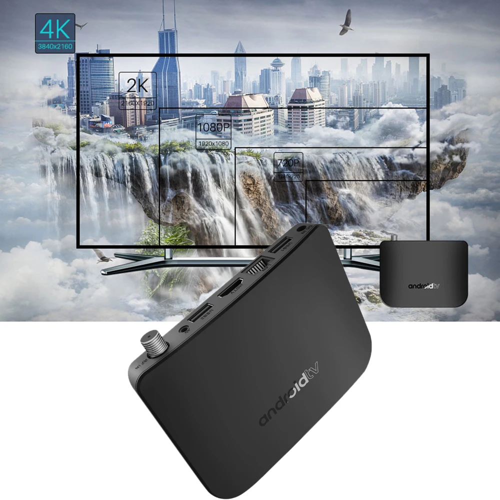 Docooler M8S PLUS DVB Android tv BOX DVB-S/S2/S2X телеприставка Android 7,1 Amlogic S905D четырехъядерный 8 Гб 4 к WIFI Airplay Miracast