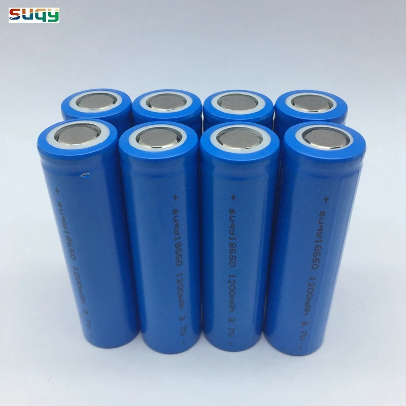 suqy 8pcs/lot 100 New Original lithium Battery 18650 1200mAh 3.7v